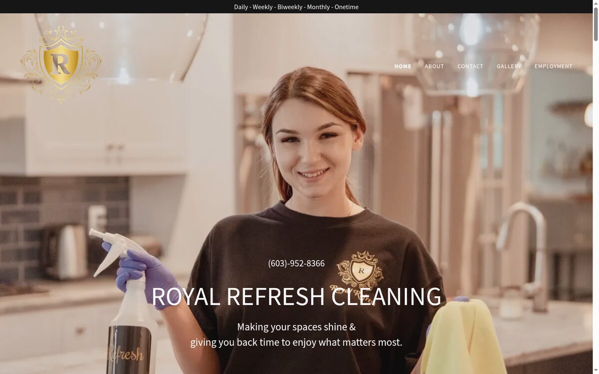 Royal Refresh Cleaning website designed by TEP Creative
