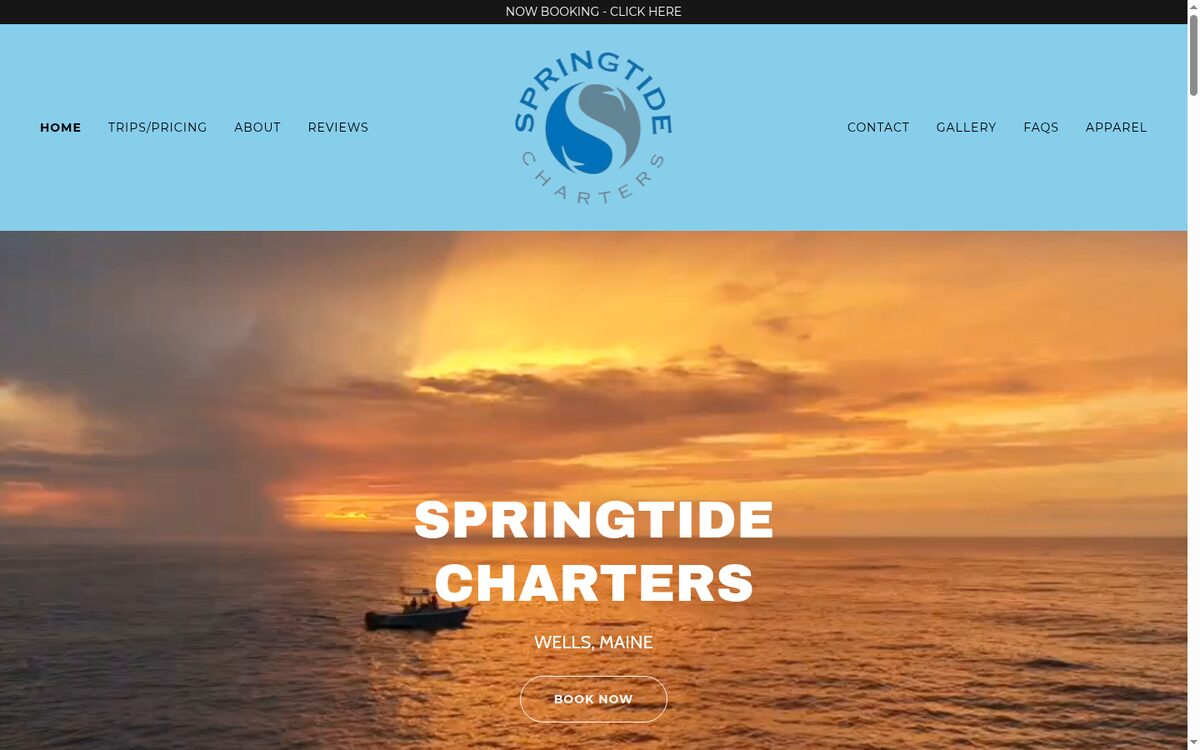 Springtide Charters Maine website designed by TEP Creative