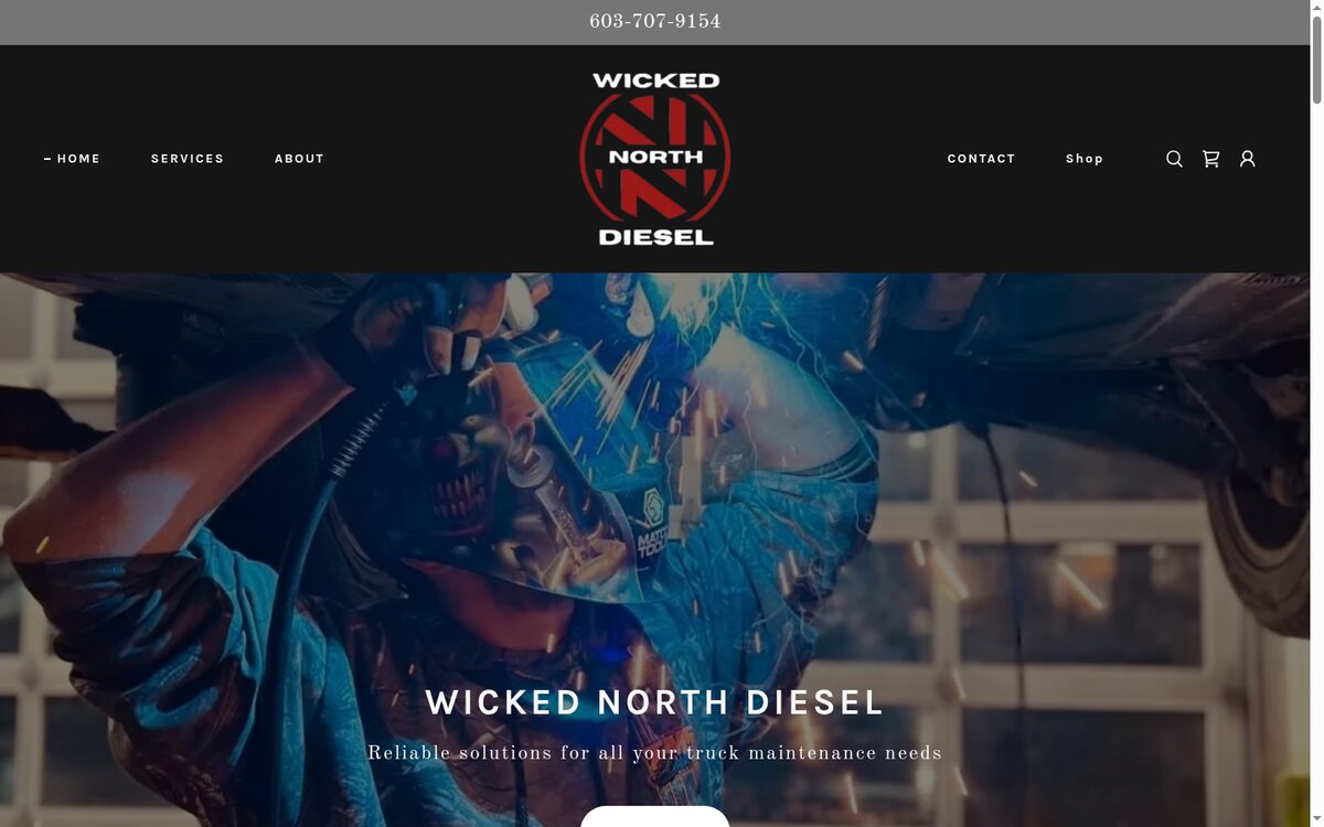 Wicked North Diesel website designed by TEP Creative