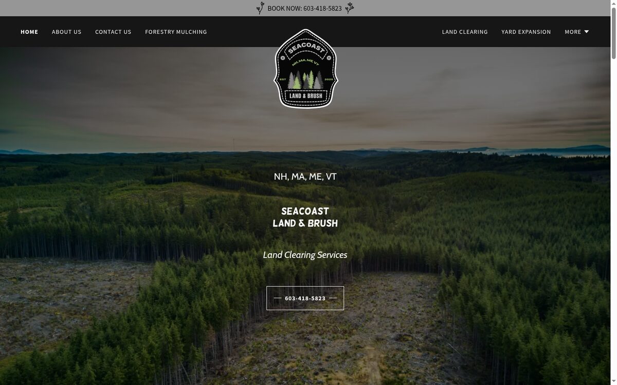 Seacoast Land & Brush website designed by TEP Creative