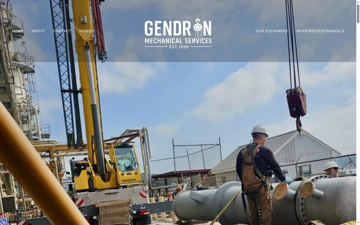 Gendron Mechanical Services website designed by TEP Creative