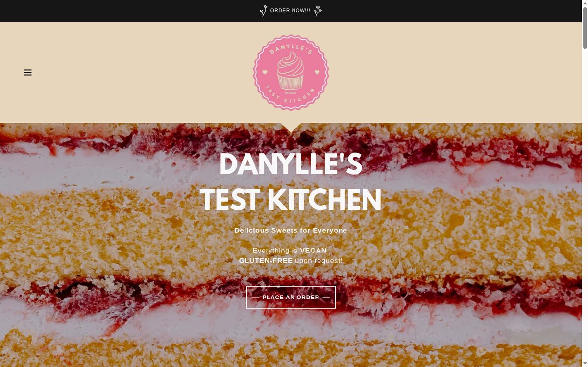 Danylle's Test Kitchen website designed by TEP Creative